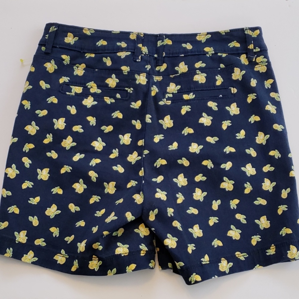 Charter Club Navy Shorts w/Lemons, Size 4 Petite - Picture 5 of 5